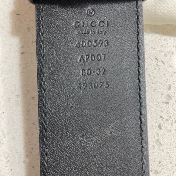 Gucci 2015 Re-Edition Black Wide Leather Belt size 80